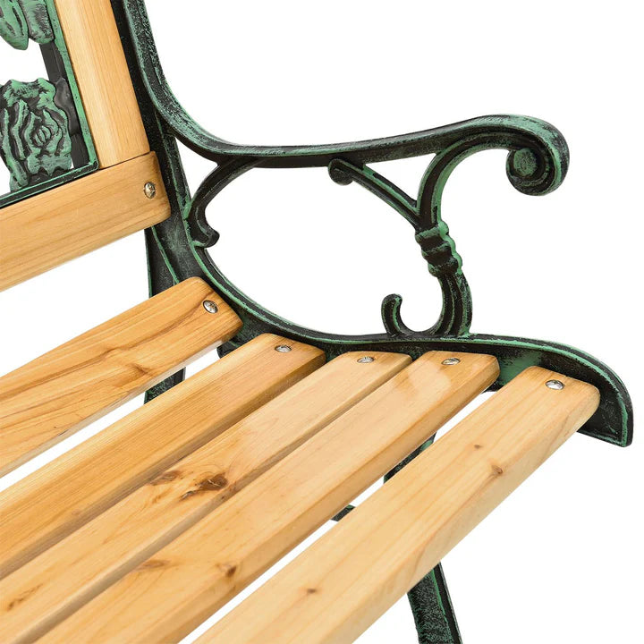 2 Sitzer Gartenbank Venezia aus lackiertem Holz und Gusseisen