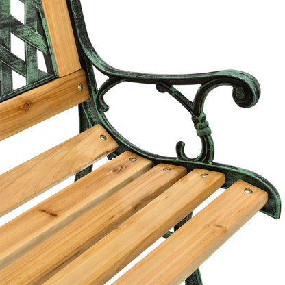 2 Sitzer Gartenbank Pisa aus lackiertem Holz und Gusseisen