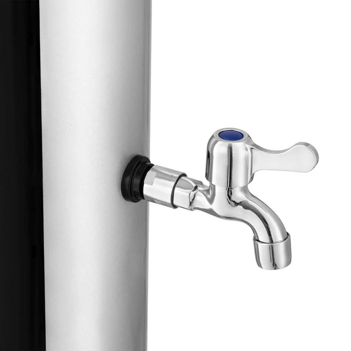 Douche solaire Victoria Douche de jardin 40 litres avec grande pomme de douche à effet pluie et réglage de la température