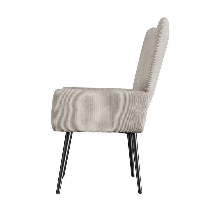 Ohrensessel Relaxsessel skandinavischen Design Cord Beige