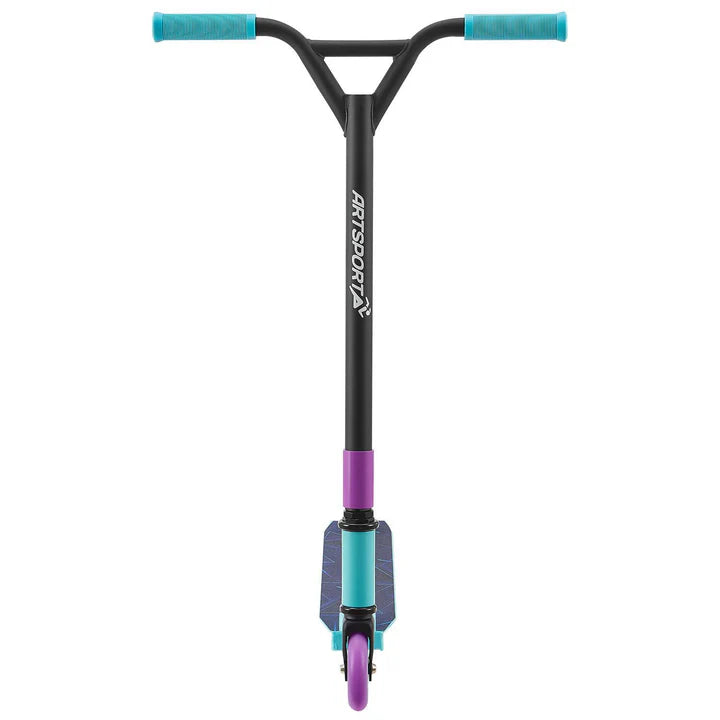 Stunt Scooter Retro Purple in Blau Lila Trick Roller mit 360° Lenkung