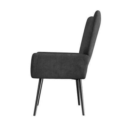 Ohrensessel Relaxsessel skandinavischen Design Cord Grau