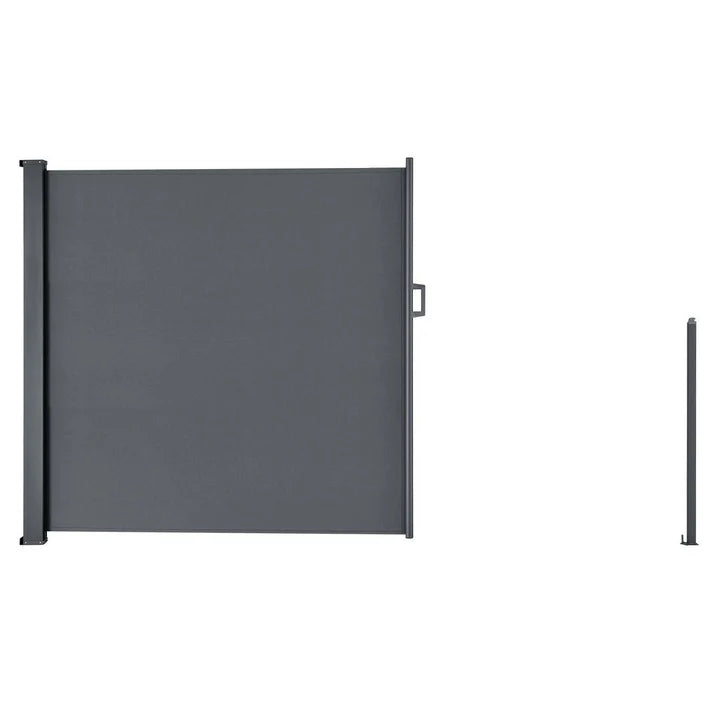 Tenda da sole laterale Dubai 300 x 160 cm grigio scuro tenda da sole in poliestere con rivestimento in PU