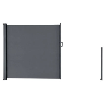 Tenda da sole laterale Dubai 300 x 160 cm grigio scuro tenda da sole in poliestere con rivestimento in PU