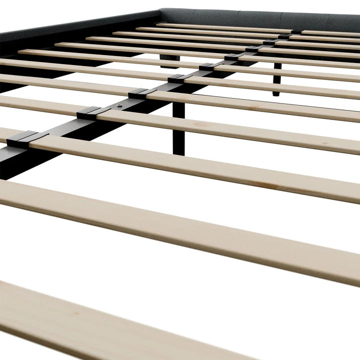 Lit rembourré Manresa 120 x 200 cm - gris