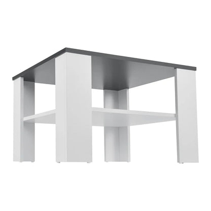 Couchtisch 60x60 cm Weiss Dunkelgrau