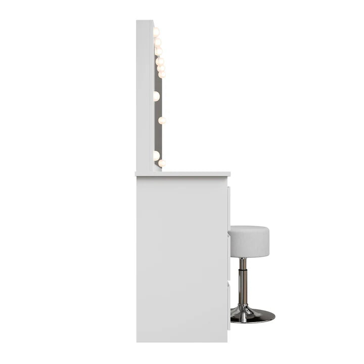 Schminktisch mit Spiegel Lilia mit Hocker Tonia