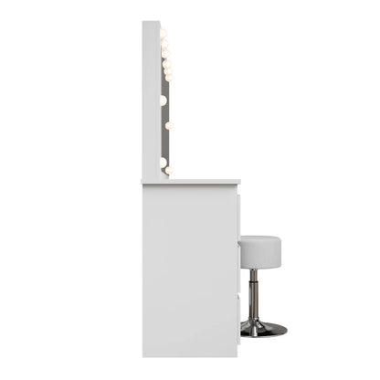 Schminktisch mit Spiegel Lilia mit Hocker Tonia