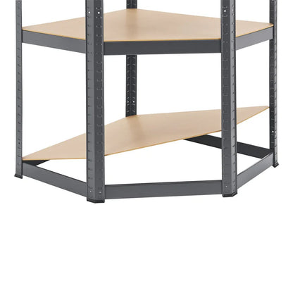 Eckregal Lagerregal Corner Easy 160 x 75 x 40-75 cm Grau