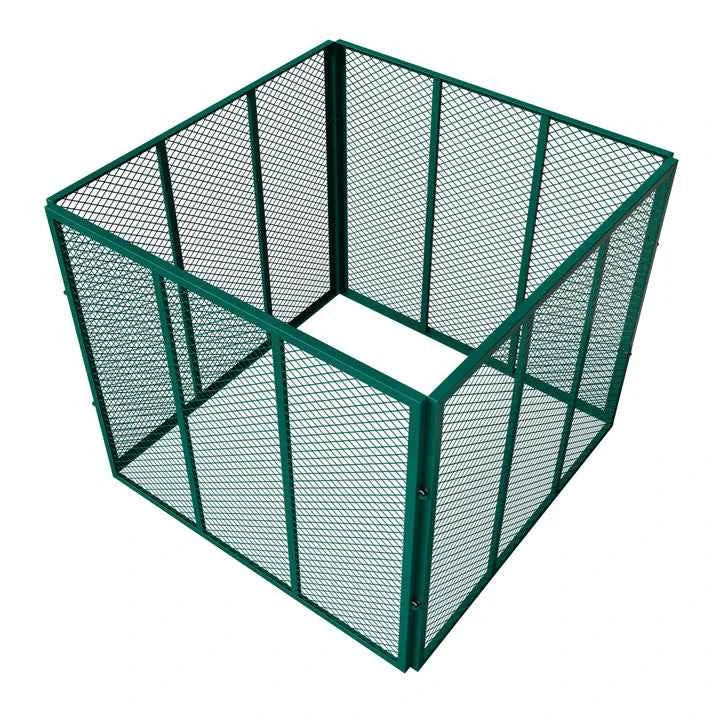 Metall Komposter für Gartenabfälle 450L Dunkelgrün