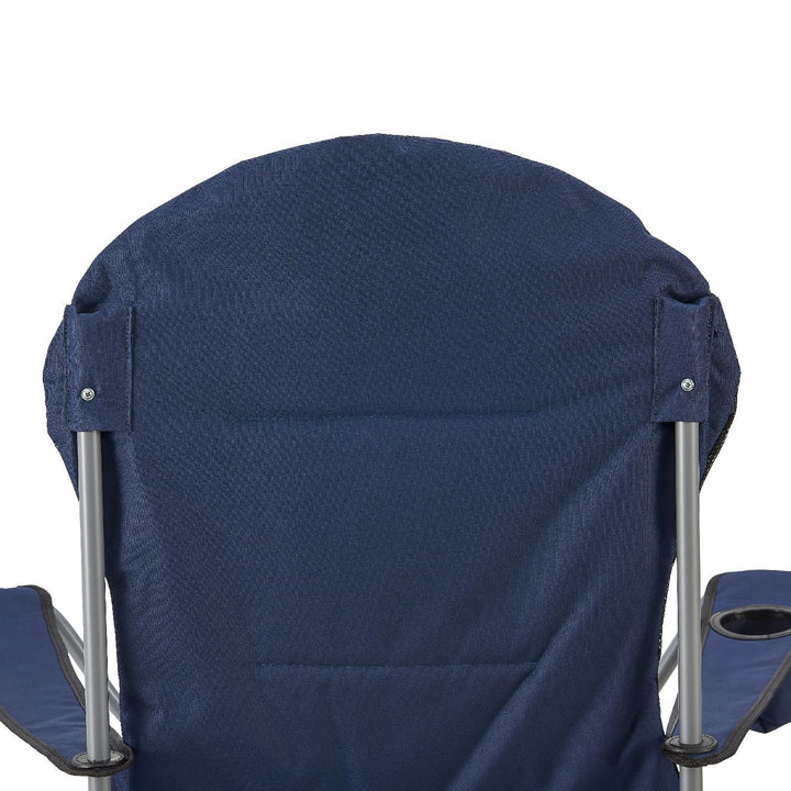 Sedia da campeggio Lido Blue sedia pieghevole imbottita con portabicchieri e borsa