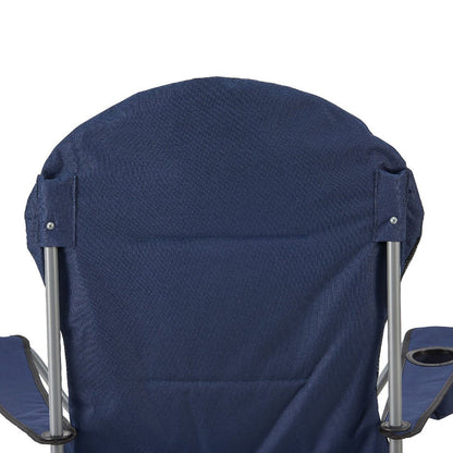 Sedia da campeggio Lido Blue sedia pieghevole imbottita con portabicchieri e borsa
