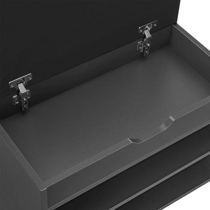 Schuhregal 60x30x44 cm Grau / Schwarz