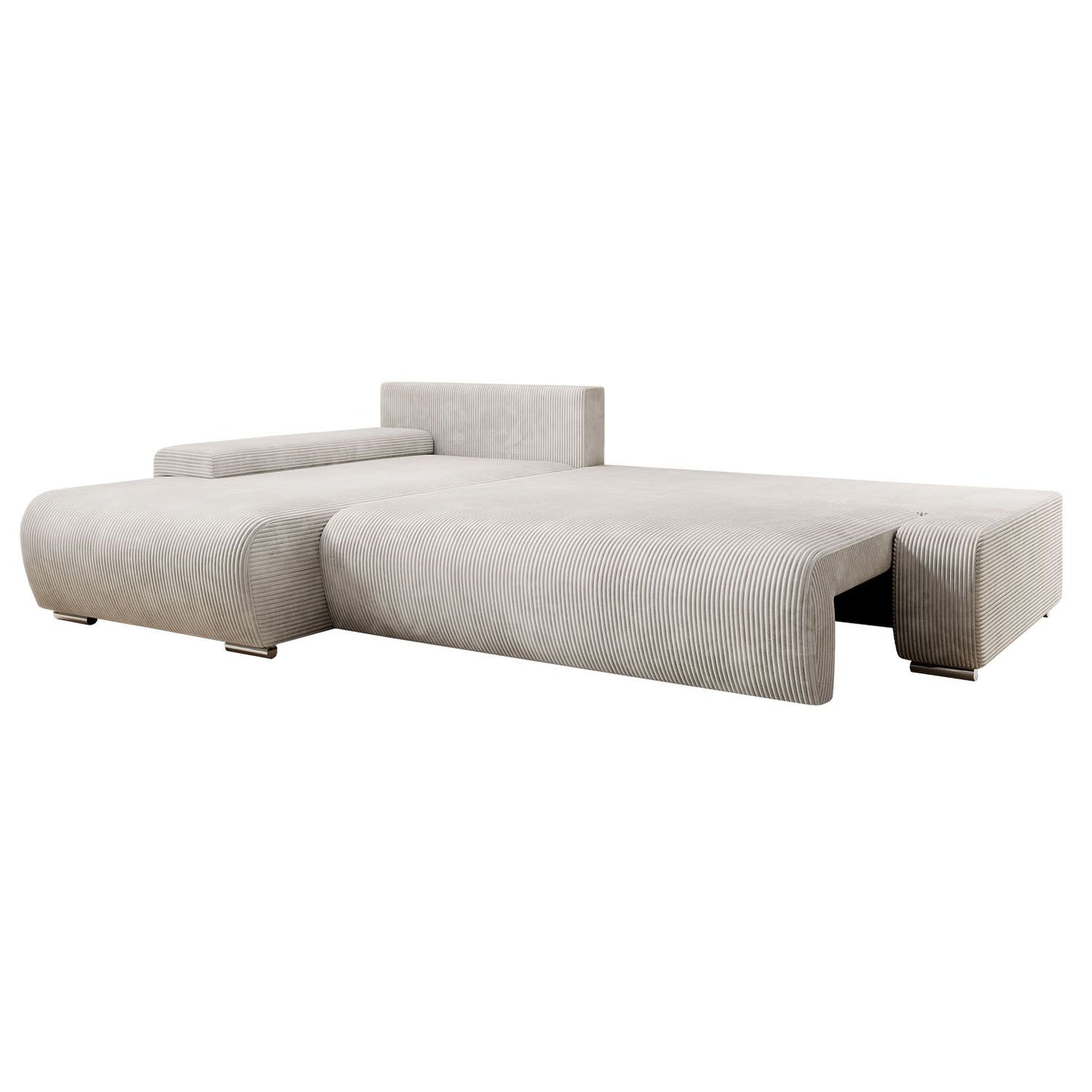 Sofa Iseo in L-Form mit Schlaffunktion Beige