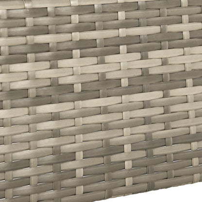 Eckiger Polyrattan Gartentisch Yoro 80x80 cm Grau - Palo24