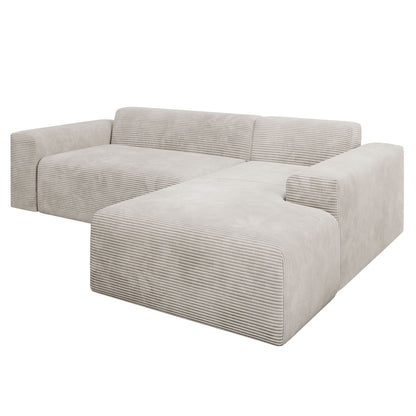 Ecksofa Vals aus Stoff Beige