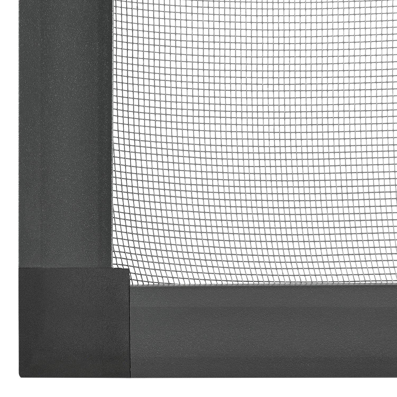Fliegengitter 130x150 cm für Fenster Grau - Palo24