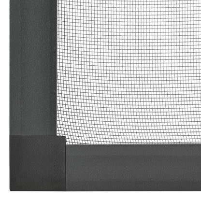 Fliegengitter 130x150 cm für Fenster Grau - Palo24