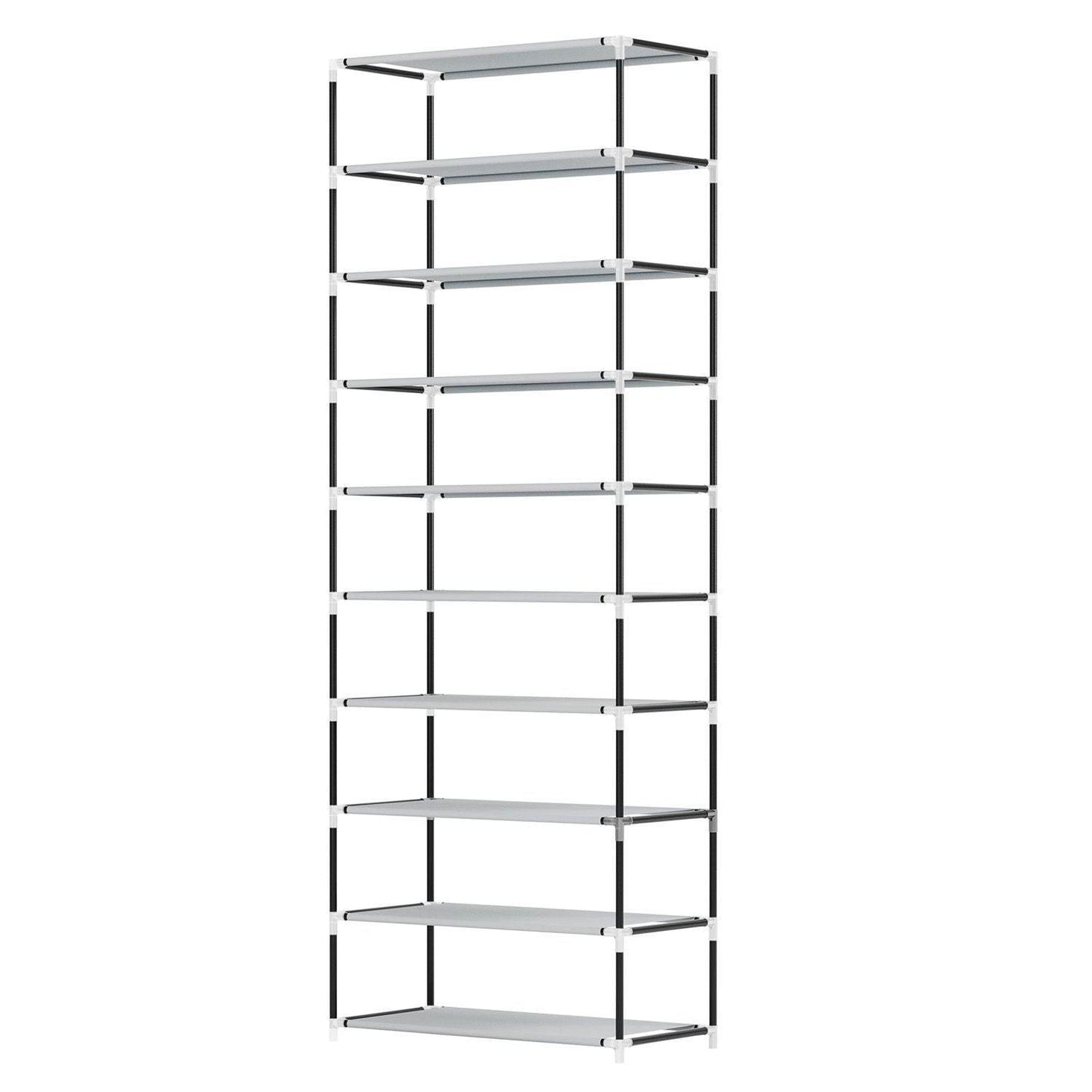 Schuhschrank M aus Stoff 9 Ebenen Grau - Palo24