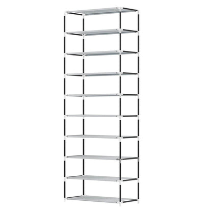 Schuhschrank M aus Stoff 9 Ebenen Grau - Palo24