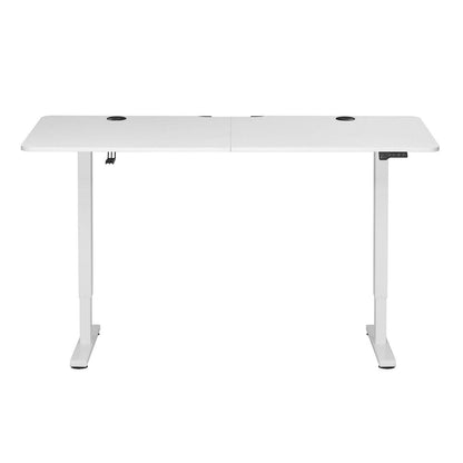 Elektrisch verstellbarer Schreibtisch 140x60 cm in Weiss - Palo24