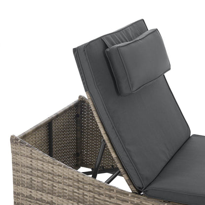 Faltbare Polyrattan Sonnenliege Lamia - Palo24