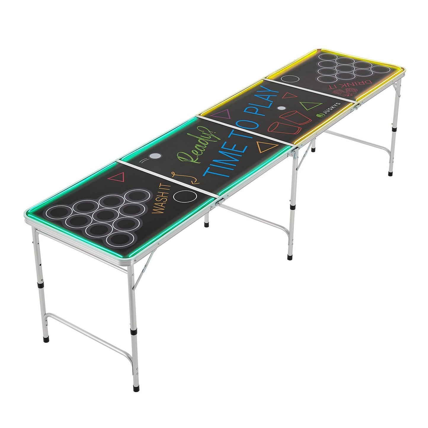 Tavolo da Beer Pong Colorido con illuminazione