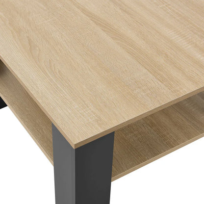 Table basse gris aspect bois 60x60 cm