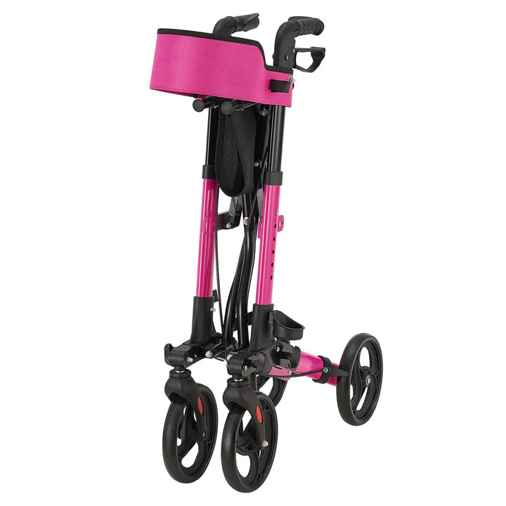 Déambulateur en aluminium Vital pliable avec siège et sac à provisions en violet