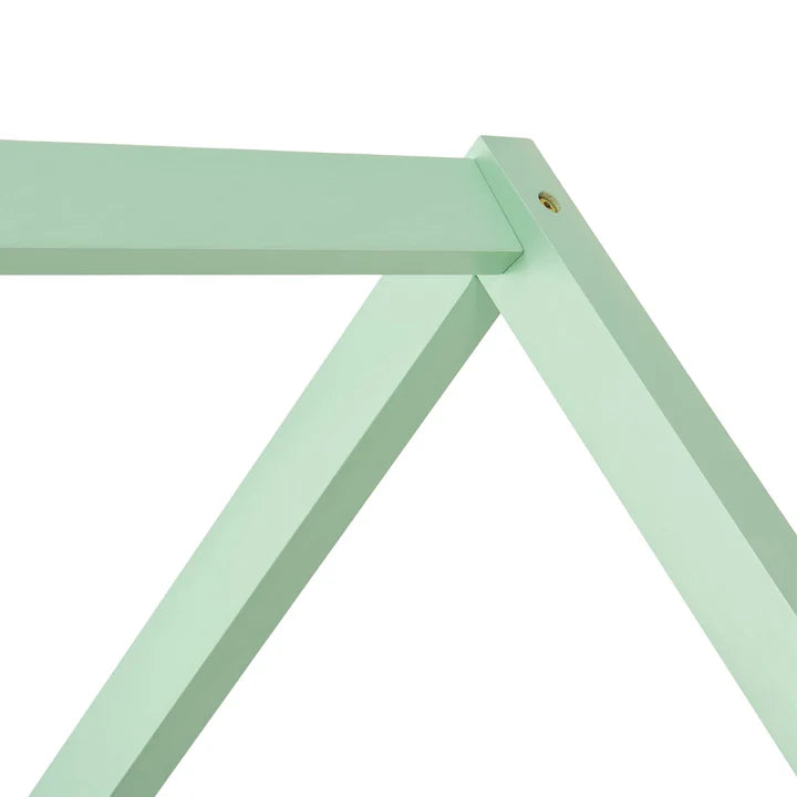 Lit enfant Marli 80 x 160 cm avec coffre de lit et sommier à lattes menthe