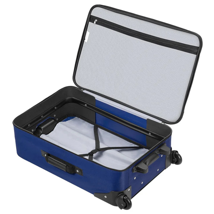 Set valigie trolley Athen - Blu Set da 5 pezzi con 2 trolley, borse a tracolla e 2 beauty case