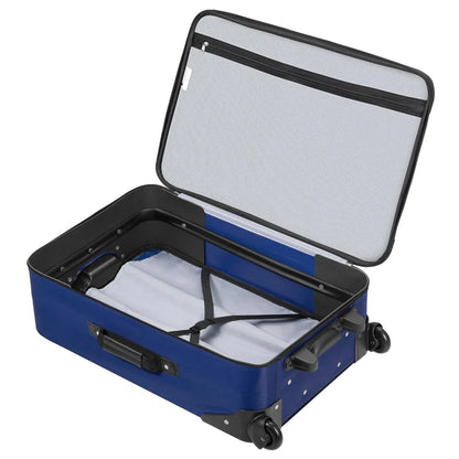 Set valigie trolley Athen - Blu Set da 5 pezzi con 2 trolley, borse a tracolla e 2 beauty case