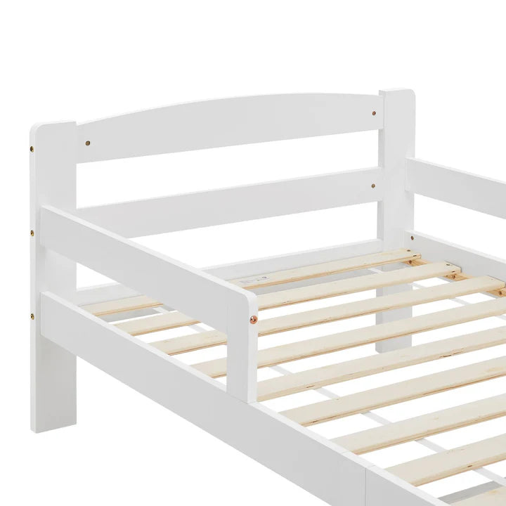 Letto per ragazzi 90 x 200 cm letto in legno Arona con rete a doghe bianco