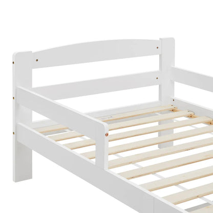 Letto per ragazzi 90 x 200 cm letto in legno Arona con rete a doghe bianco