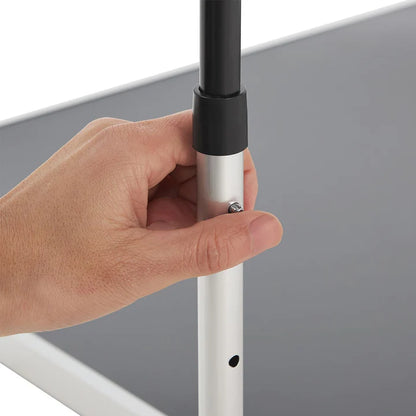 Set di 3 tavoli pieghevoli, alluminio, tavolo multifunzionale, 3 pezzi, nero