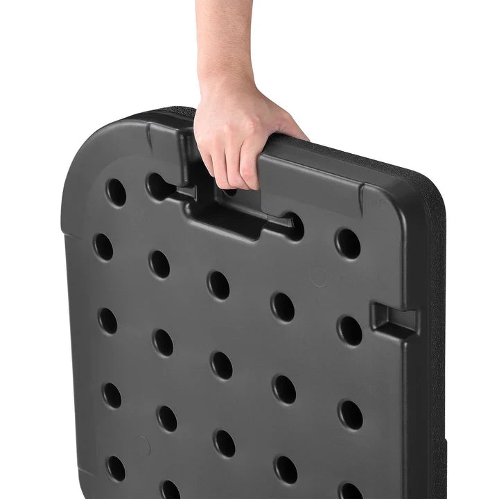 Set di 4 pesi per ombrellone Quad riempibili fino a 80 kg in HDPE nero