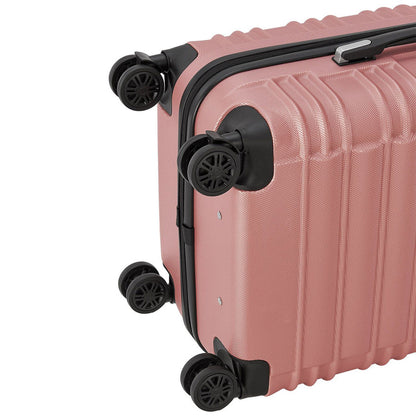Hartschalen Kofferset Rom - Rosa 4-teiliges Set mit schlagfester ABS-Hartschale und 360° Rollen