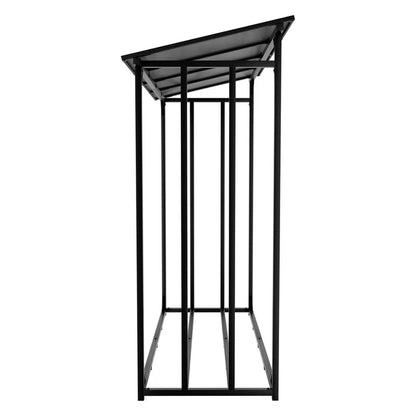 Kaminholzregal außen mit Dach