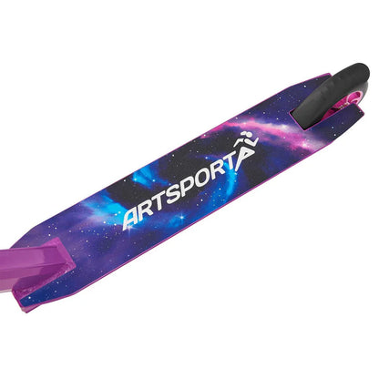 Stunt Scooter Galactic Cruiser in Lila Schwarz Trick Roller mit 360° Lenkung