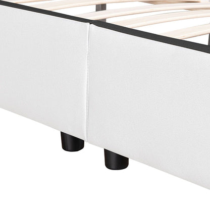 Lit rembourré Sevilla 180 x 200 cm éclairage LED et sommier à lattes blanc