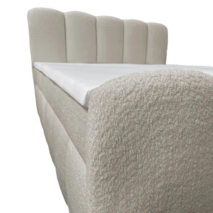 Boxspringbett Manitoba 180x200 cm mit Bettkasten Beige