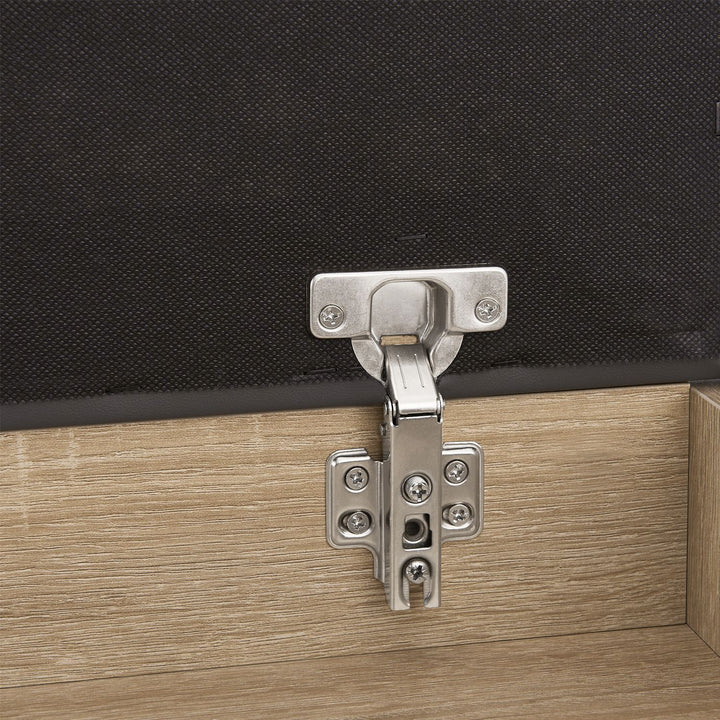 Schuhregal Holzoptik grau 60x30x44 cm mit Klappdeckel