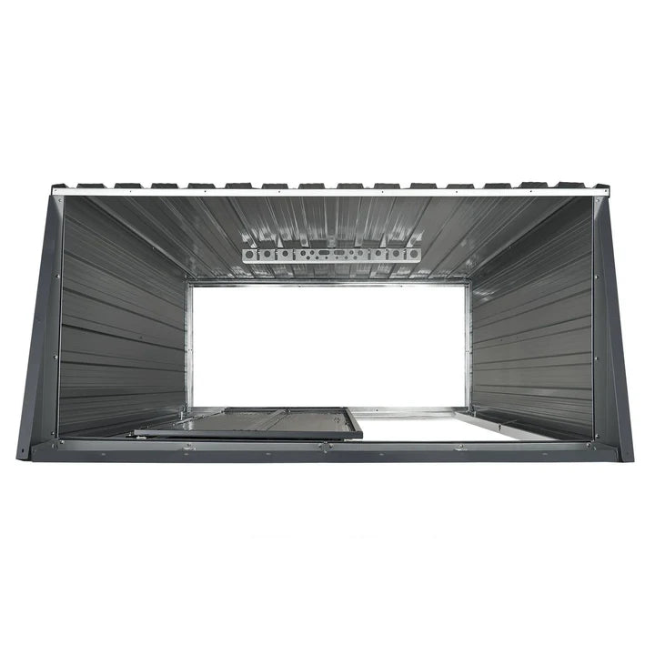 Geräteschuppen S anthrazit Gerätehaus aus Metall mit Pultdach