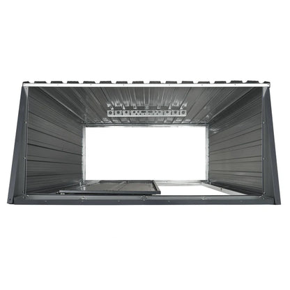 Geräteschuppen S anthrazit Gerätehaus aus Metall mit Pultdach