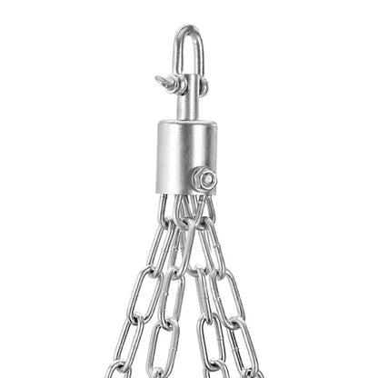 Sacco da boxe da 30 kg con catena in acciaio a 4 punti e moschettone