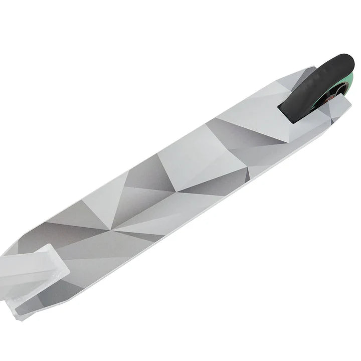 Stunt Scooter Futuriste en Blanc Vert Trick Scooter avec direction à 360°