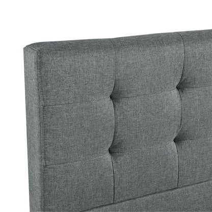 Lit rembourré Manresa 140 x 200 cm - gris