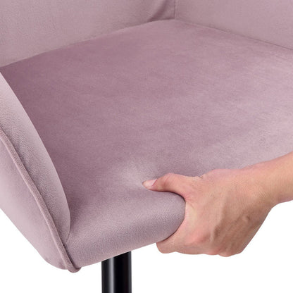 Loungesessel Tarje mit Samtbezug in rosa