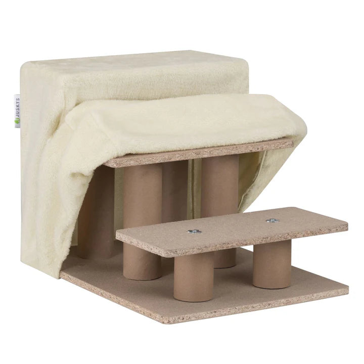 Haustiertreppe Timmy in Beige 36 cm hohe Ein- und Ausstiegshilfe für Haustiere