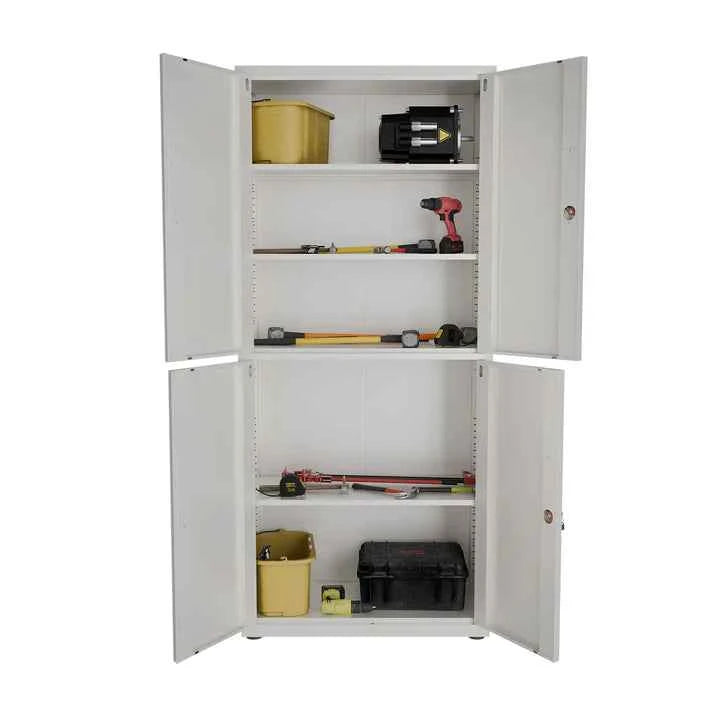 Aktenschrank Büroschrank aus Metall Weiss